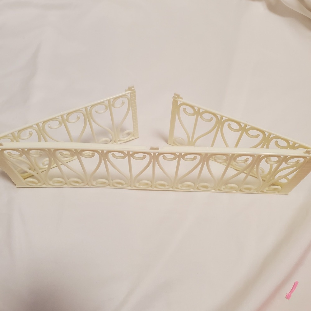 Vintage Barbie Fold N Fun House Balcony Railing Replacement White 1992 Mattel